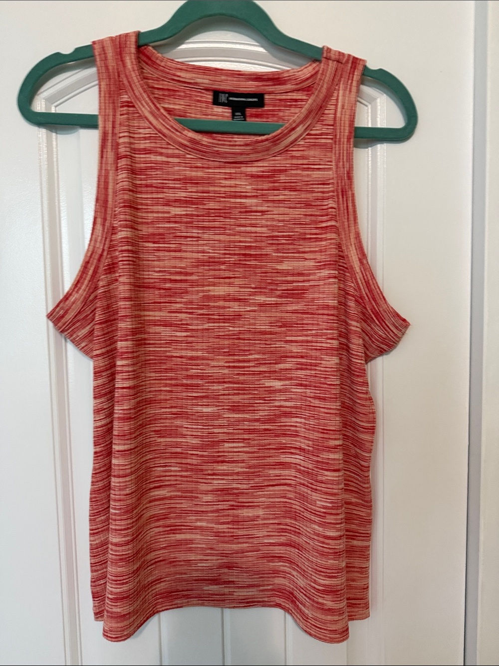 INC International Concepts Red Space-Dye Sleeveless Tank